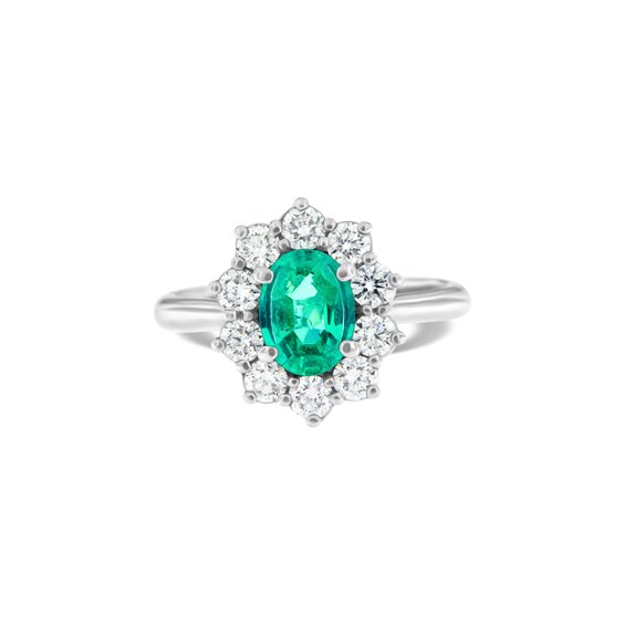 Anello Roman Gioielli Donna NUVOLA in Oro bianco Smeraldo 1.00 Ct R1133A21N23821 - R1133A21N23821